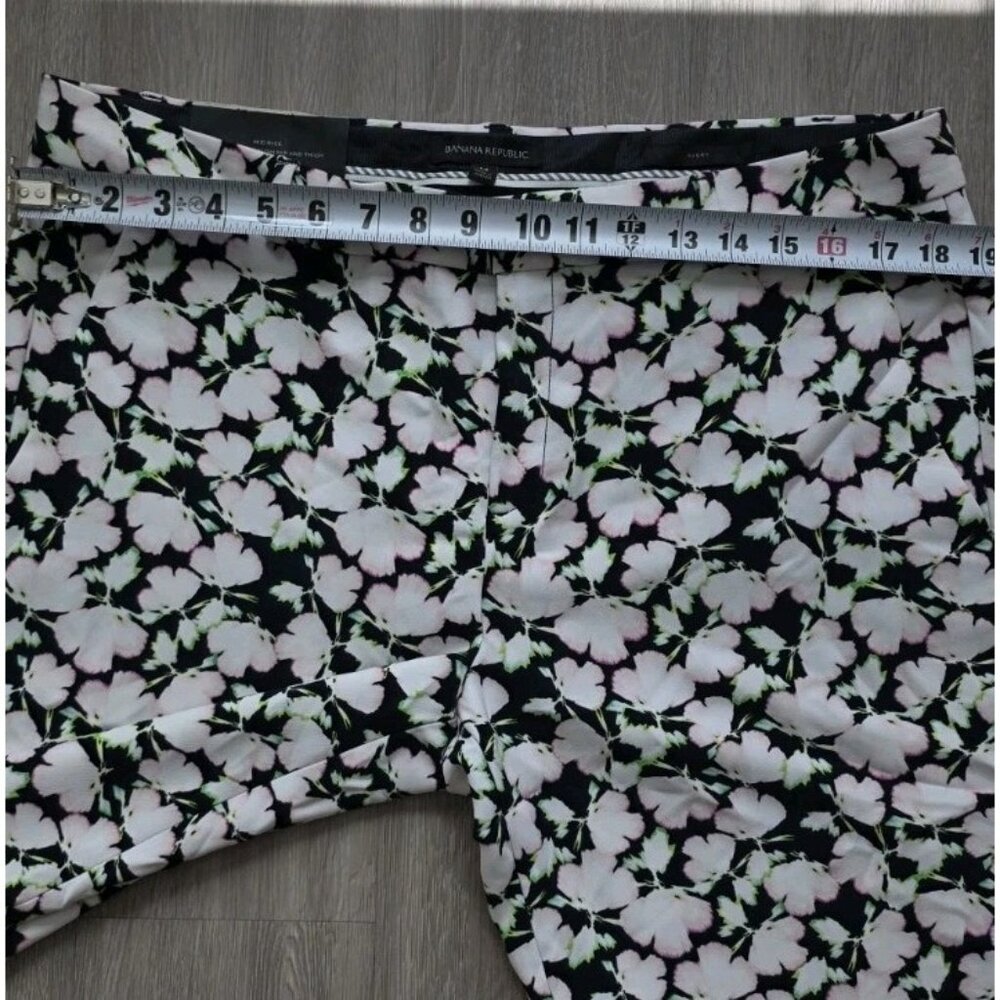 Banana Republic Avery Floral Ankle Pants Women Size 14 Mid Rise Stretch - Picture 5 of 16
